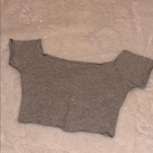 hollister off the shoulder crop top